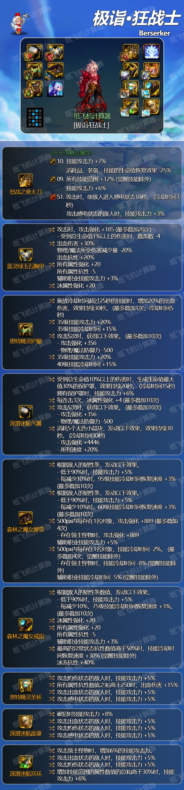 纸飞机装备计算器-17173dnf纸飞机计算器