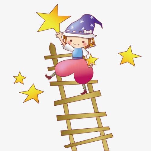 爬梯子卡通图片大全，小朋友爬梯子卡通的图片