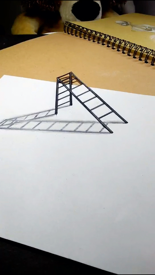 立体梯子的画法，立体画教程梯子视频