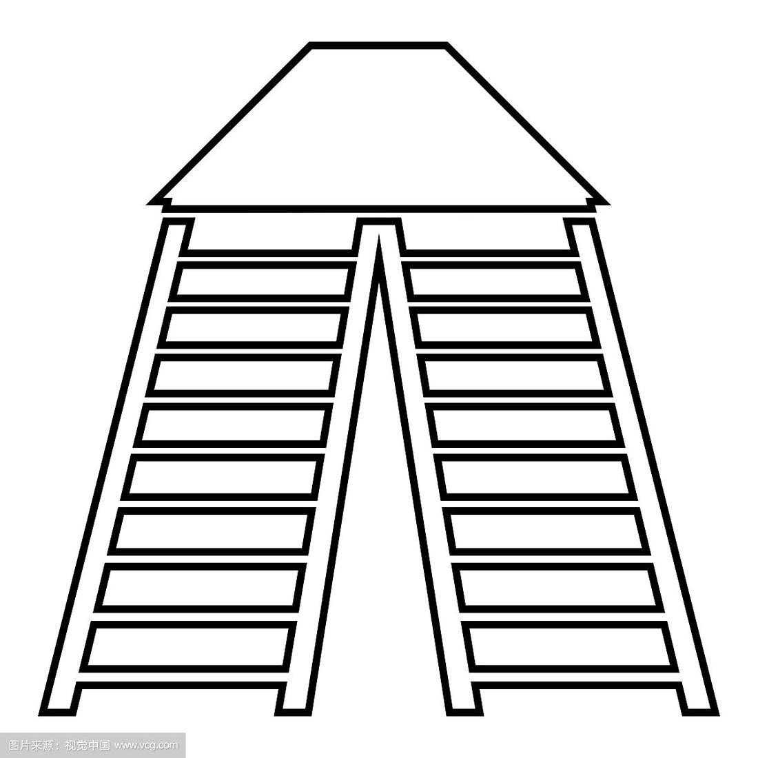 梯子图片大全简笔画，梯子图片大全简笔画彩色