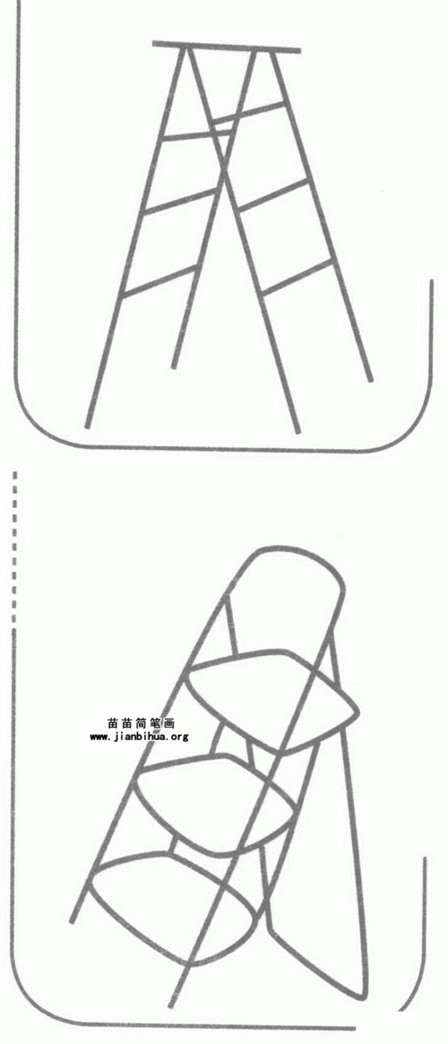 安吉梯子简笔画怎么画，安吉游戏梯子玩法小班教案