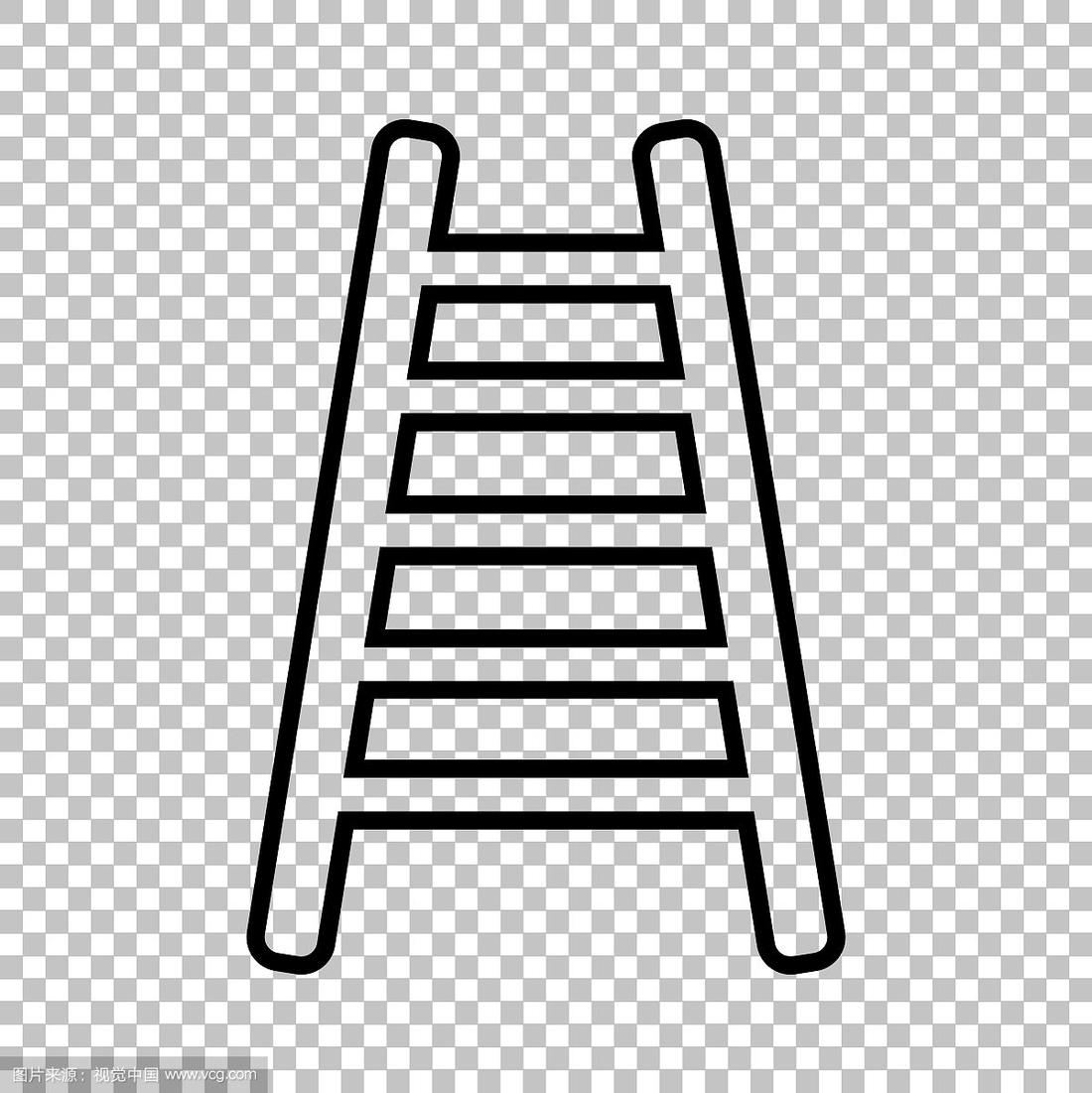 梯子简易画法，梯子简笔画图儿童